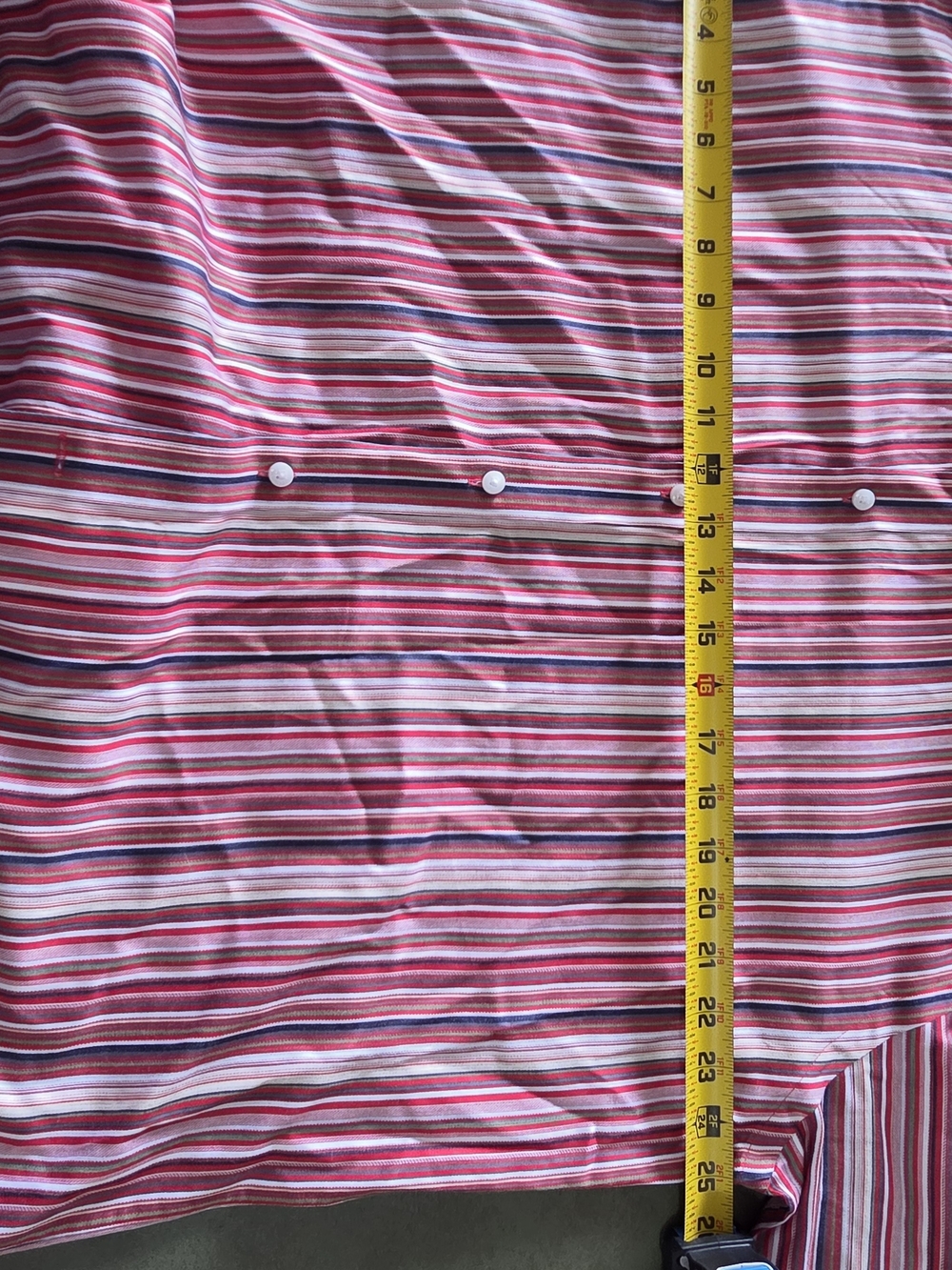 Thomas Dean Multi Color Multi-Stripe Button Shirt - Picture 6 of 6